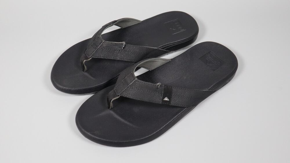 Reef Cushion Phantom Mens Flip Flops Black Ultra Soft Comfort Sandals Size 12